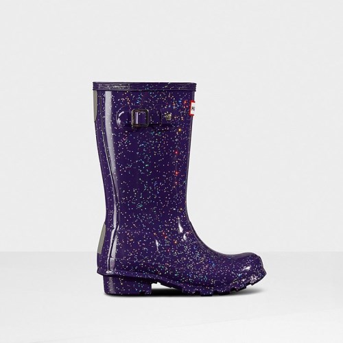 Hunter Original Giant Glitter Rain Boots For Kids - NZ W6485